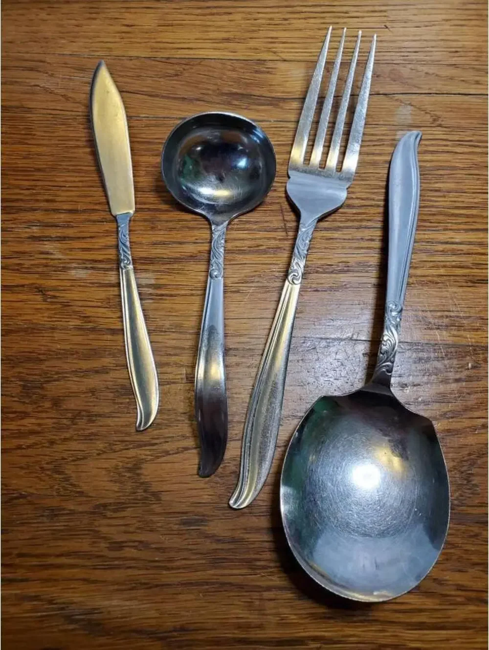 Dignity, by Ascons, stainless steel, 4 pieces, MCM Silverware, mcm flatware